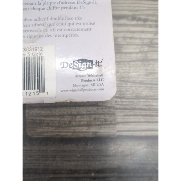 HOUSE NUMBER 4.75" Satin Brass NUMBER #5 For Use with DESIGN IT ADDRESS PLAQUES - Picture 5 of 10